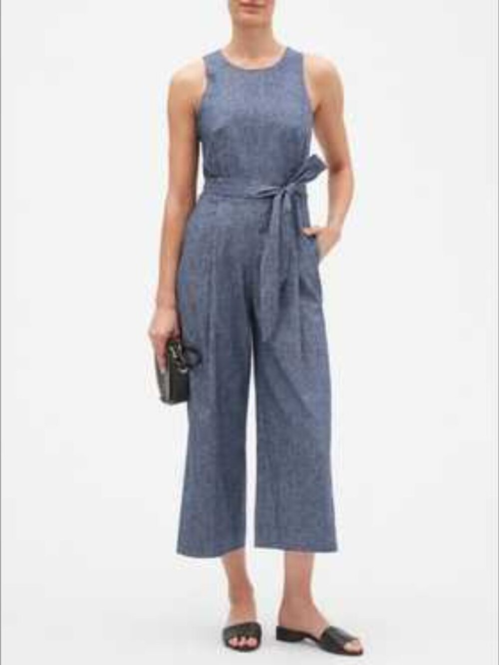 Banana Republic Chambray  Tie-Waist jumper